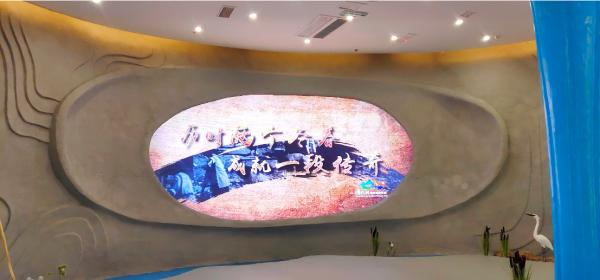 营山清水湖湿地公园P2.5椭圆屏、P2.5圆形屏、地砖屏